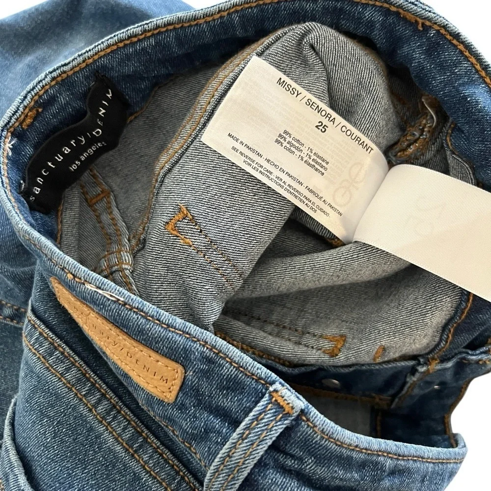 Sanctuary Retro Denim Button Fly Demi Bootcut Jeans Blue Size 25
